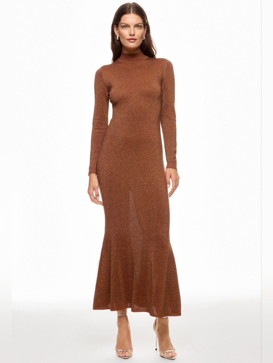 Ronny Kobo X Rtr Sheer Metallic Dress Size L